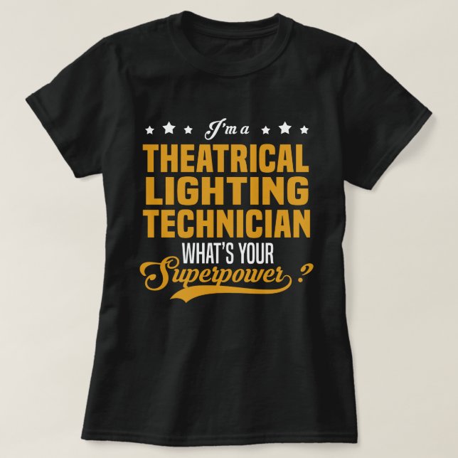 Camiseta Técnico de iluminación teatral (Diseño del anverso)