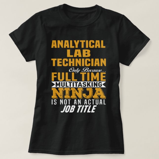 Camiseta Técnico de laboratorio analítico (Diseño del anverso)