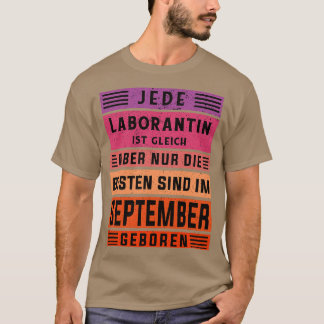 Camiseta técnico de laboratorio nacido en septiembre de cum