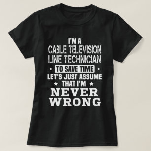 Camiseta Técnico de línea de televisión por cable