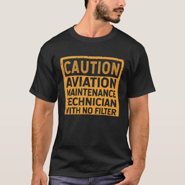 Camiseta Técnico De Mantenimiento De Aviación Sin Filtro (Anverso)