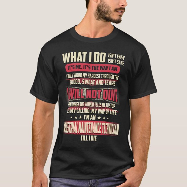 Camiseta Técnico de Mantenimiento Industrial Lo que hago (Anverso)