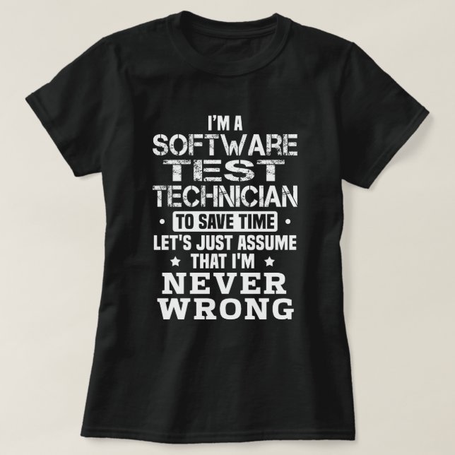 Camiseta Técnico de pruebas de software (Diseño del anverso)