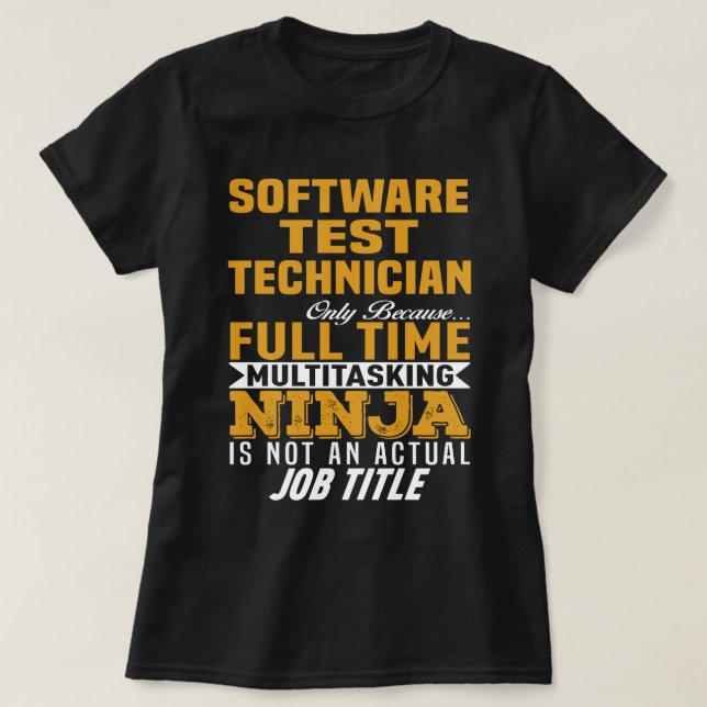 Camiseta Técnico de pruebas de software (Diseño del anverso)