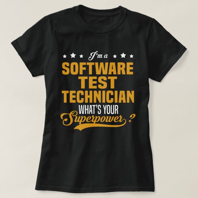 Camiseta Técnico de pruebas de software (Diseño del anverso)
