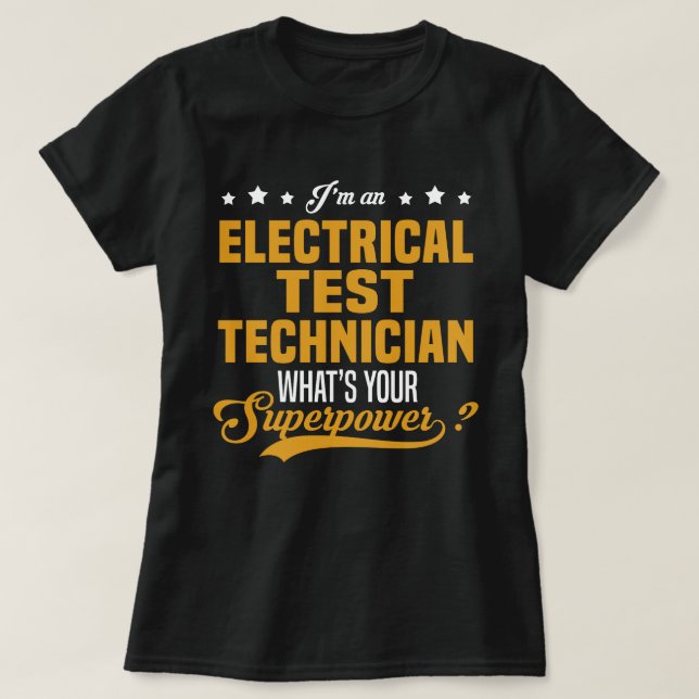 Camiseta Técnico de pruebas eléctricas (Diseño del anverso)