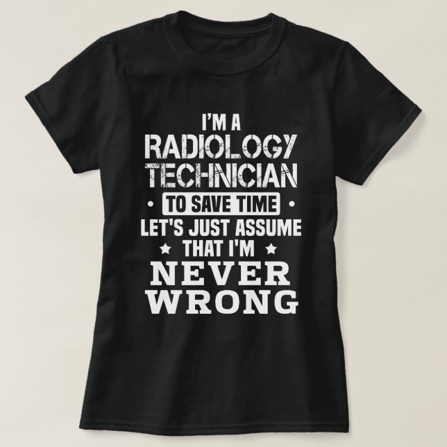 Camiseta Técnico de Radiología (Diseño del anverso)