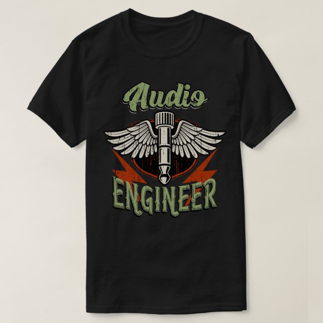 Camiseta Técnico de sonido de ingeniero de audio (Diseño del anverso)