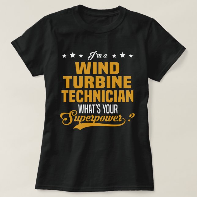 Camiseta Técnico de Turbina de Viento (Diseño del anverso)