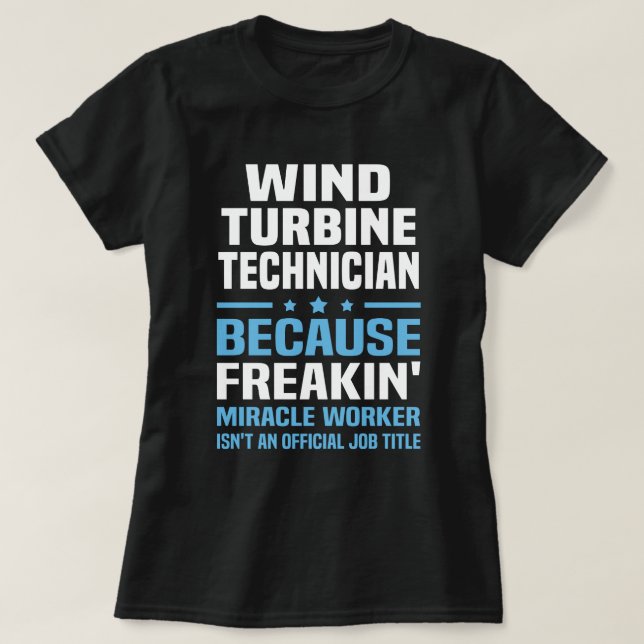 Camiseta Técnico de Turbina de Viento (Diseño del anverso)