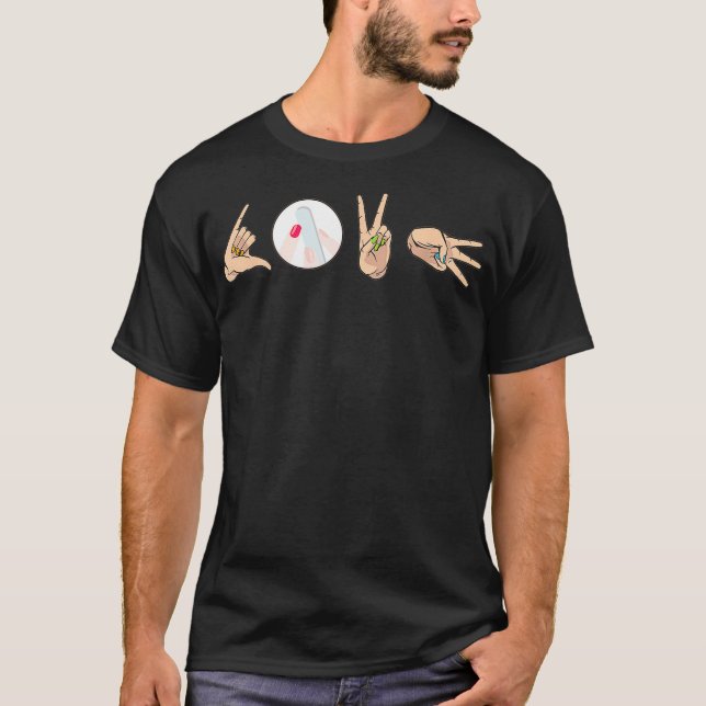 Camiseta Técnico de uñas Ama a Artista de Tecnología de Nai (Anverso)