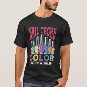 Camiseta Técnico de uñas cita uniforme de trabajo esmalte d