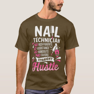 Camiseta Técnico de uñas: padres ricos artista de tecnologí