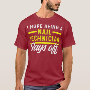 Camiseta Técnico de uñas paga a artista de tecnología de la