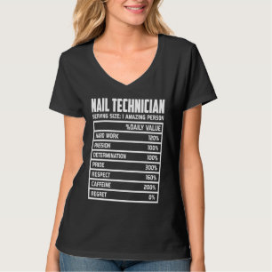 Camiseta Técnico de uñas Trabajo duro Pasión Determinación
