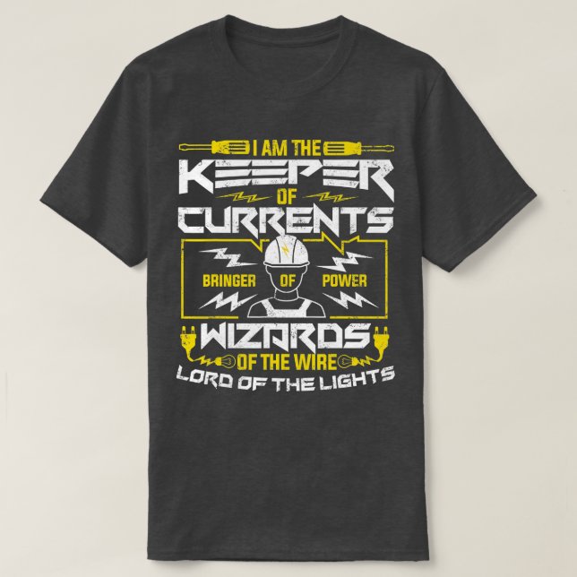 Camiseta Técnico Eléctrico De Electricidad Para Hombres (Diseño del anverso)