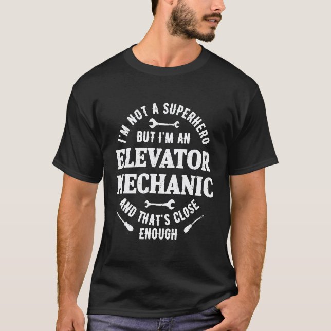 Camiseta Técnico Héroe de Mantenimiento de Mecánico de Asce (Anverso)