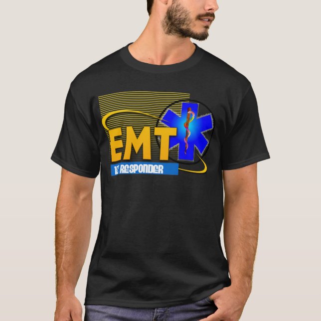 Camiseta TÉCNICO MÉDICO de la EMERGENCIA del RESPONDEDOR de (Anverso)