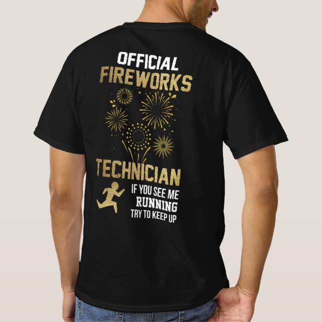 Camiseta Técnico oficial de fuegos artificiales (Reverso)
