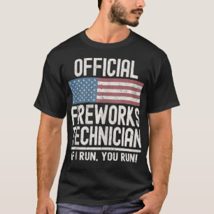 Camiseta Técnico Oficial De Fuegos Artificiales Si Corro, C