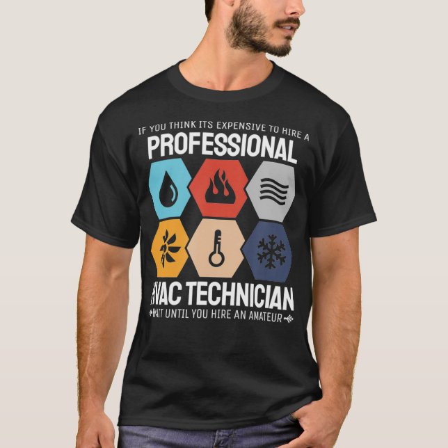 Camiseta Técnico profesional de calefacción de HVAC Tecnolo (Anverso)