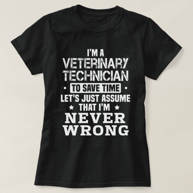 Camiseta Técnico Veterinario (Diseño del anverso)