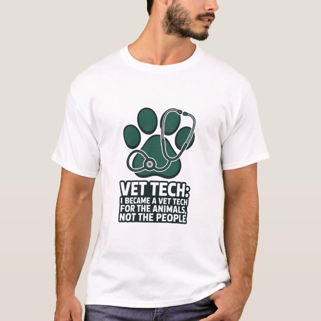 Camiseta Técnico Veterinario Divertido Para Los Animales No (Anverso)