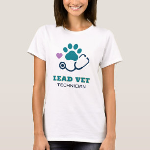 Camiseta 🩺 Técnico Veterinario Líder Equipo de Clínica Vet
