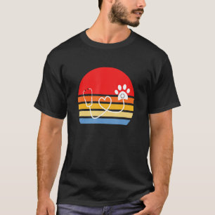 Camiseta Técnico veterinario retro estetoscopio pata