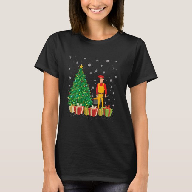 Camiseta Técnico Xmas Tree Lighting Santa Hat Technician (Anverso)