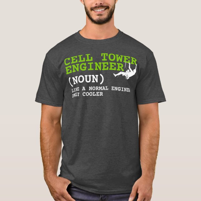 Camiseta Técnicos De Ingeniería De Torre Celular Y Escalado (Anverso)