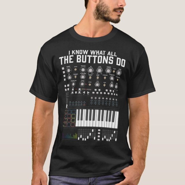Camiseta Tecno de música Mezclador mínimo Studio DJ tema (Anverso)