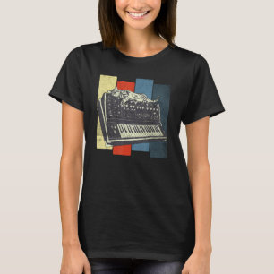 Camiseta Tecno de teclado sintetizador modular analógico vi