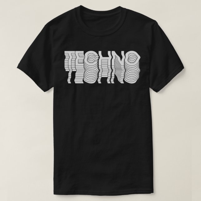 Camiseta Tecno distorsionado (Diseño del anverso)