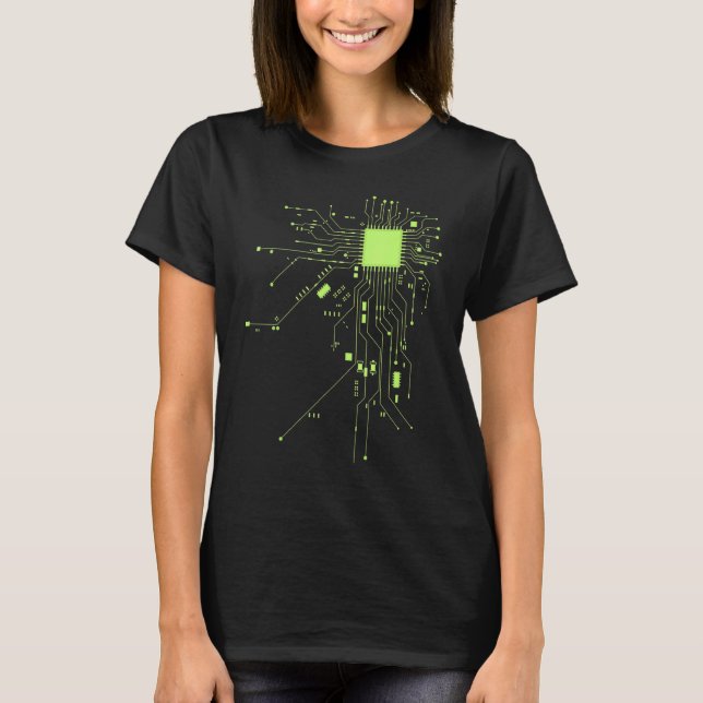 Camiseta Tecnología Cpu Scienti computador de Chip Nerd (Anverso)