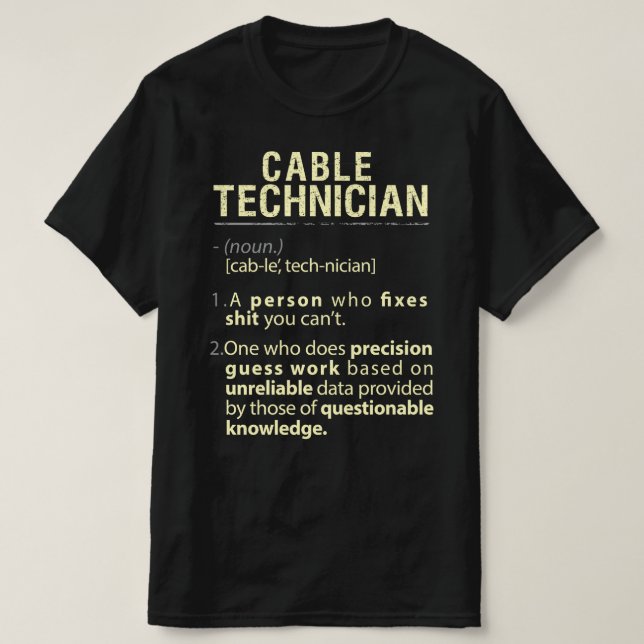 Camiseta Tecnología de cable Definición Real Americana (Diseño del anverso)