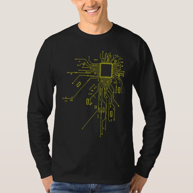 Camiseta Tecnología de CPU Friki del Chip de Computadora In (Anverso)