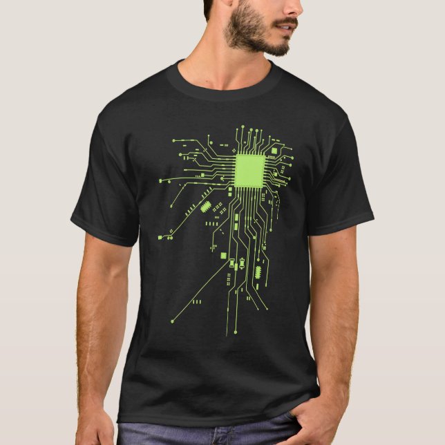 Camiseta Tecnología de CPU Friki del Chip de Computadora In (Anverso)