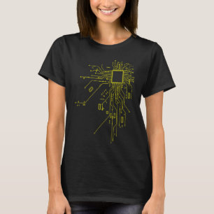 Camiseta Tecnología de CPU Friki del Chip de Computadora In
