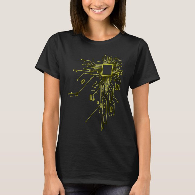 Camiseta Tecnología de CPU Friki del Chip de Computadora In (Anverso)