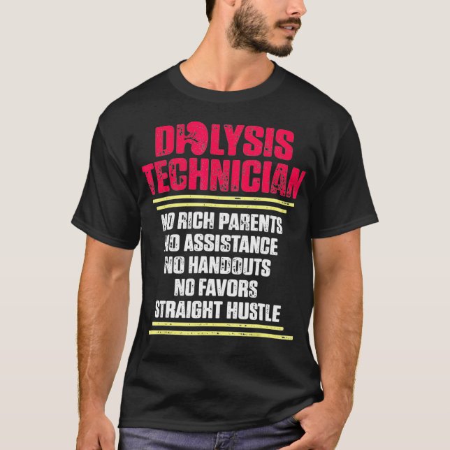 Camiseta Tecnología de diálisis Padres Ricos Nefrología Tec (Anverso)