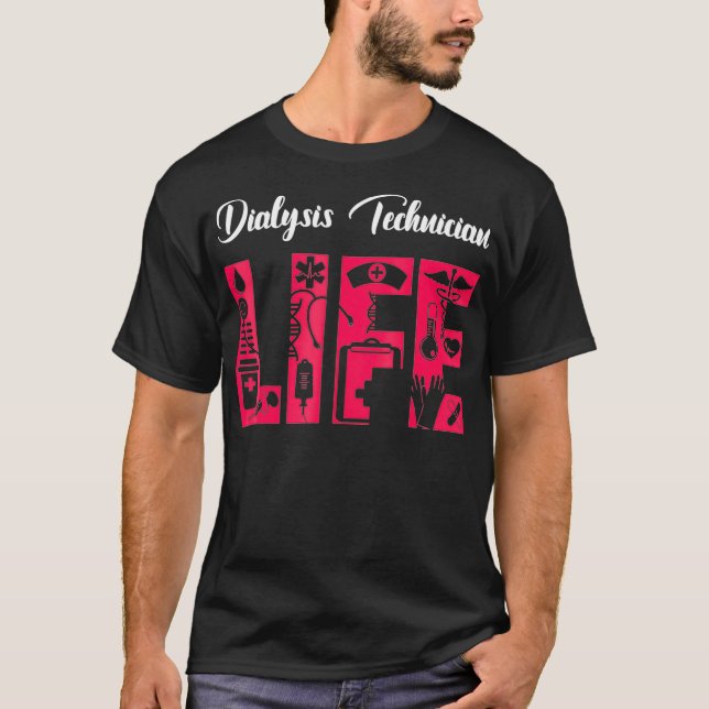 Camiseta Tecnología de diálisis Vida Nefrología Tecnología (Anverso)