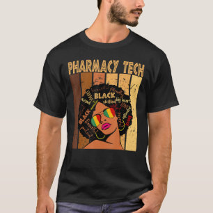 Camiseta Tecnología de farmacia Afro historia negra afroame
