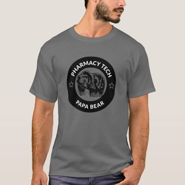 Camiseta Tecnología de farmacia personalizada Papa Bear Dad (Anverso)