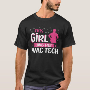 Camiseta Tecnología de HVAC Tech Girlfriend Vintage This Ch