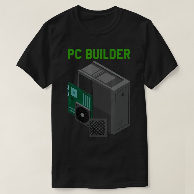 Camiseta Tecnología de información de PC Builder (Diseño del anverso)