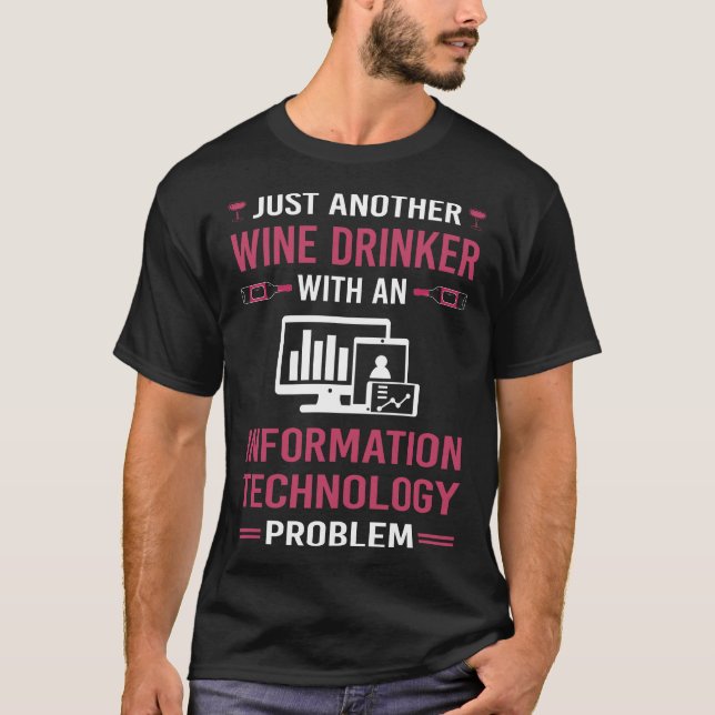 Camiseta Tecnología de información para beber vino (Anverso)