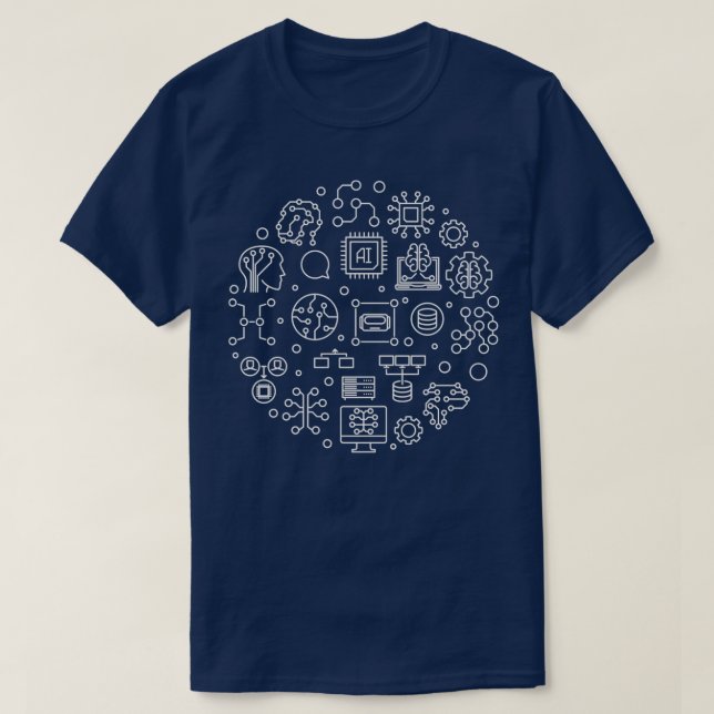 Camiseta Tecnología de inteligencia artificial AI (Diseño del anverso)