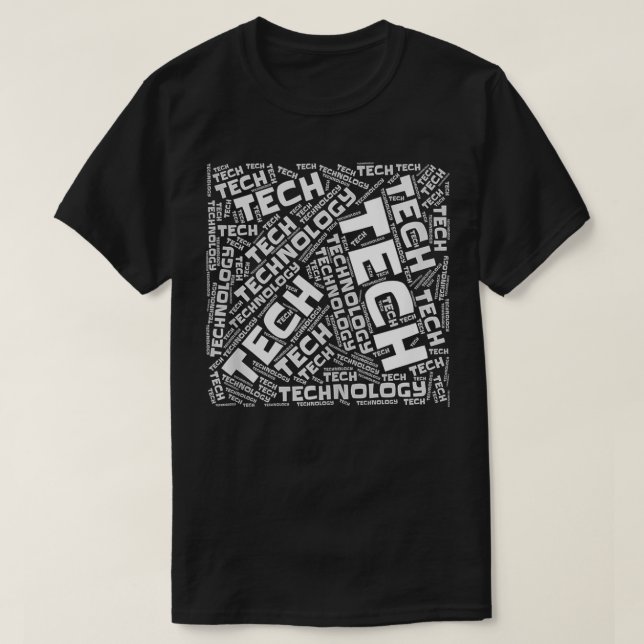 Camiseta Tecnología de la información WordArt para el desar (Diseño del anverso)