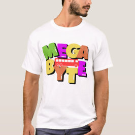 Camiseta Tecnología de medición de tamaño de datos en megab